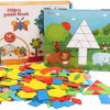 250Pcs Puzzle Wooden Pattern Blocks