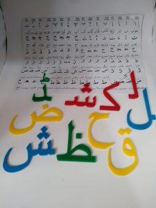 Urdu movable alphabets Alfaz jor tor